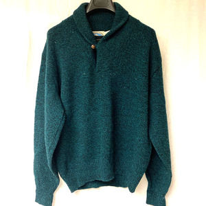 Vintage Environmental Clothing Co. Wool Sweater Large Shawl Collar Men Sweater